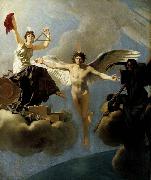 Baron Jean-Baptiste Regnault The Genius of France between Liberty and Death oil painting artist